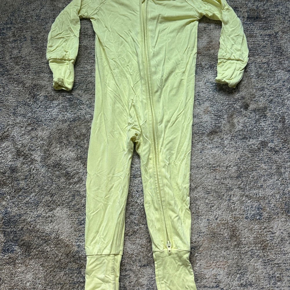 TALULAH Sunny Yellow Kids Footie 6-12m
